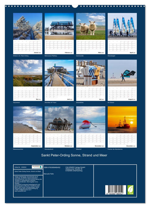 Sankt Peter-Ording Sonne, Strand und Meer (CALVENDO Premium Wandkalender 2027)