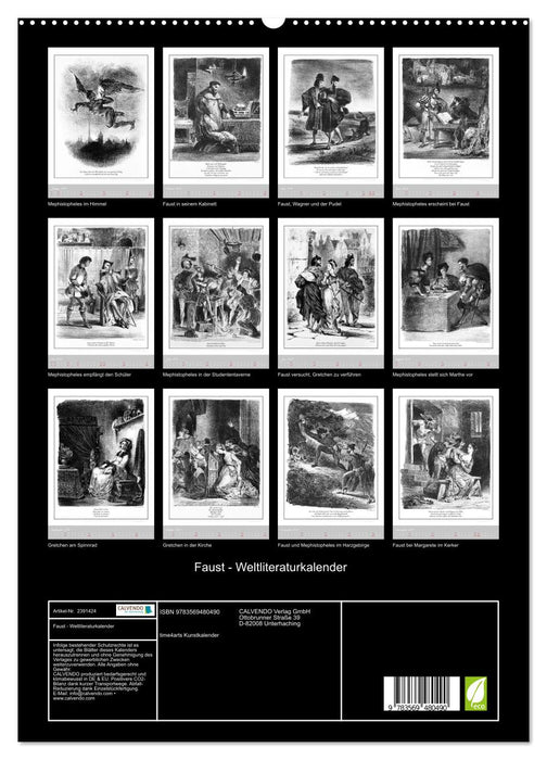 Faust - Weltliteraturkalender (CALVENDO Premium Wandkalender 2027)