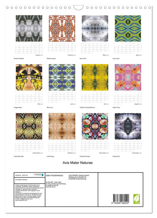 Axis Mater Naturae (CALVENDO Wandkalender 2027)