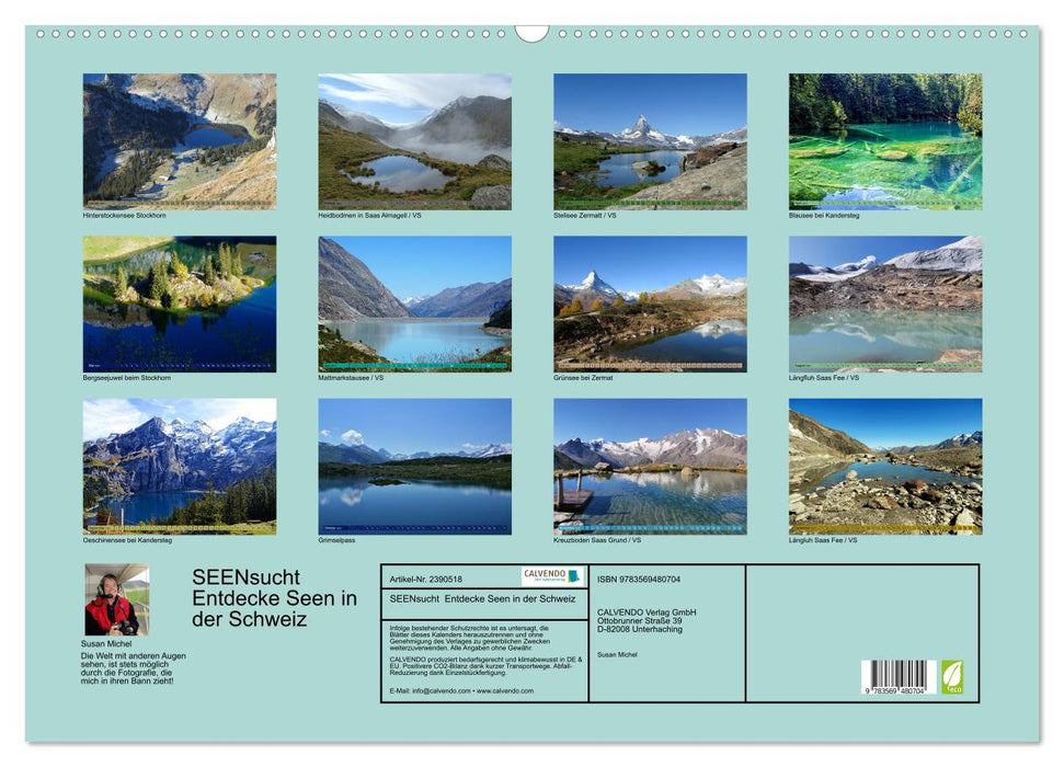 SEENsucht Entdecke Seen in der Schweiz (CALVENDO Wandkalender 2027)