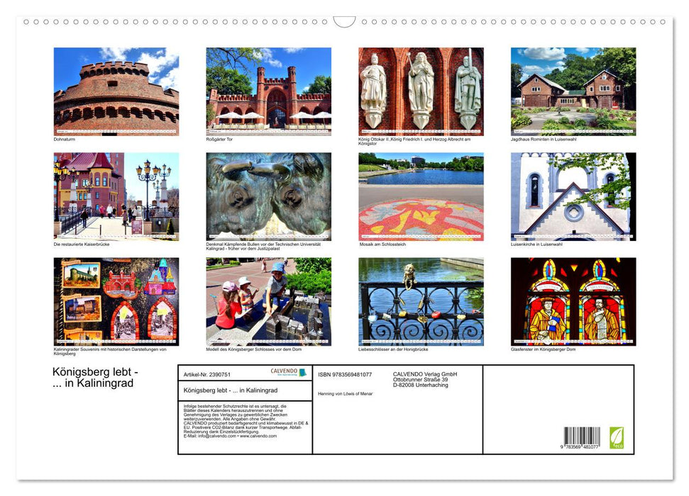 Königsberg lebt -... in Kaliningrad (CALVENDO Wandkalender 2027)