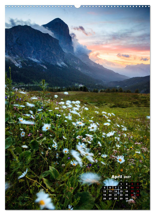 Dolomiten - Reise um die bleichen Berge zu entdecken (CALVENDO Premium Wandkalender 2027)