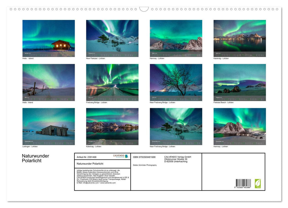Naturwunder Polarlicht (CALVENDO Wandkalender 2027)