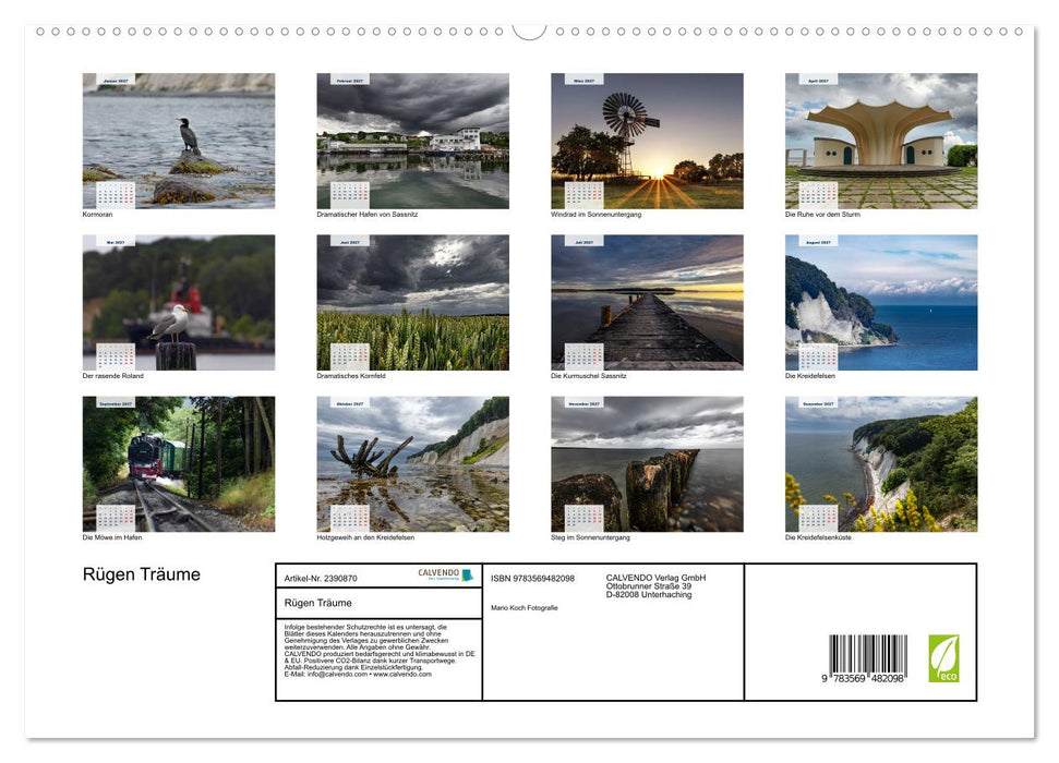 Rügen Träume (CALVENDO Wandkalender 2027)