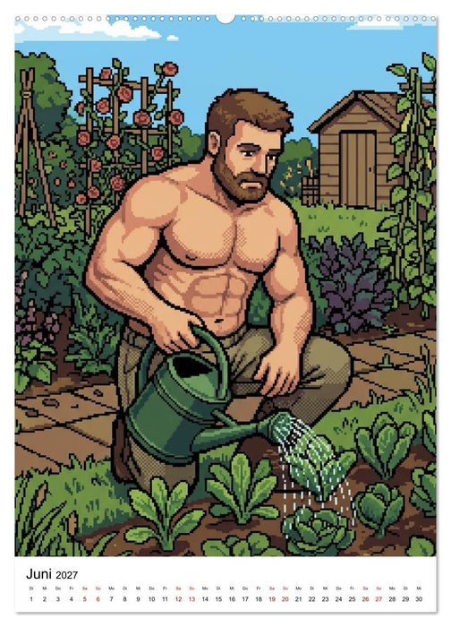 8-Bit Adonis – Das Jahr in Pixeln (CALVENDO Premium Wandkalender 2027)