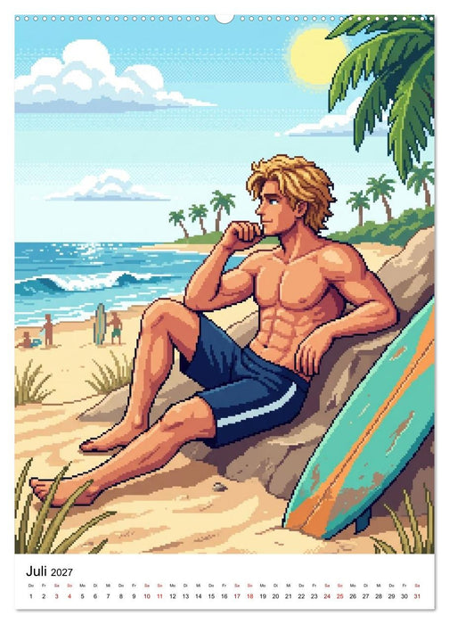 8-Bit Adonis – Das Jahr in Pixeln (CALVENDO Premium Wandkalender 2027)