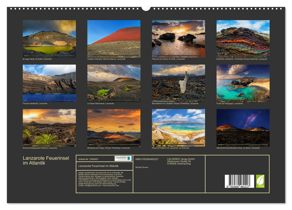 Lanzarote Feuerinsel im Atlantik (CALVENDO Wandkalender 2027)