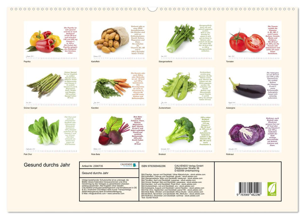 Gesund durchs Jahr (CALVENDO Wandkalender 2027)