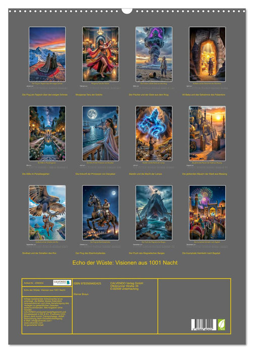 Echo der Wüste: Visionen aus 1001 Nacht (CALVENDO Wandkalender 2027)