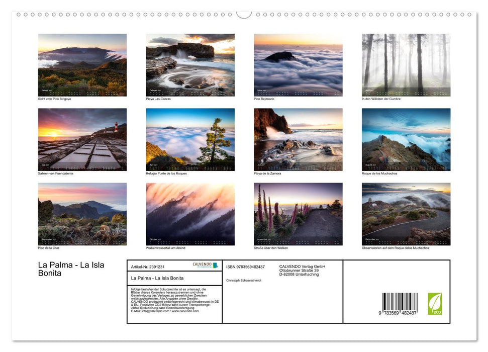 La Palma - La Isla Bonita (CALVENDO Wandkalender 2027)