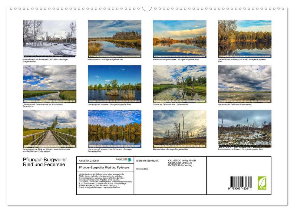 Pfrunger-Burgweiler Ried und Federsee (CALVENDO Wandkalender 2027)