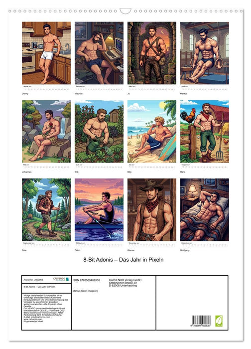 8-Bit Adonis – Das Jahr in Pixeln (CALVENDO Wandkalender 2027)