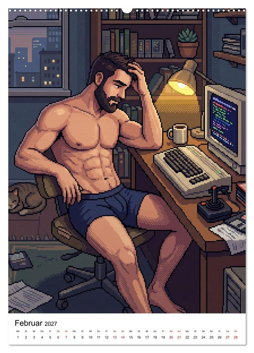 8-Bit Adonis – Das Jahr in Pixeln (CALVENDO Wandkalender 2027)