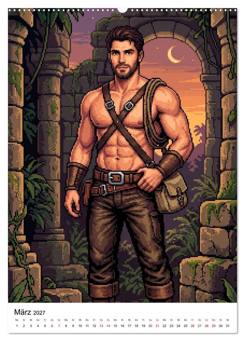 8-Bit Adonis – Das Jahr in Pixeln (CALVENDO Wandkalender 2027)
