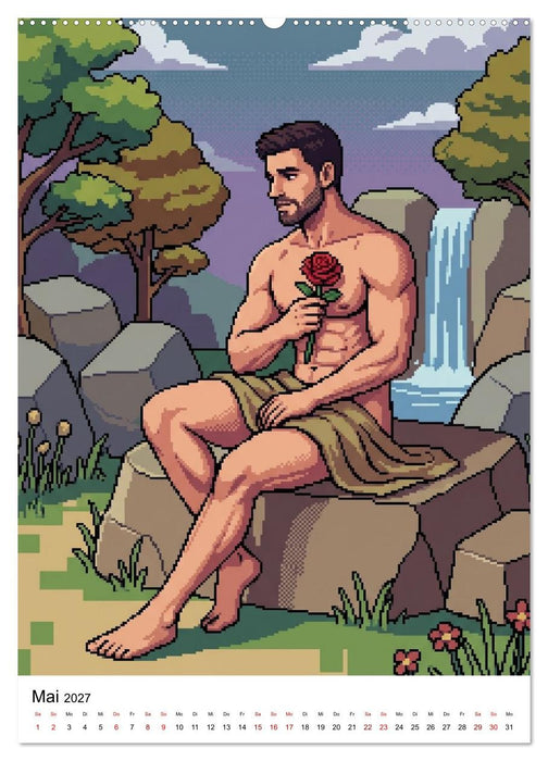 8-Bit Adonis – Das Jahr in Pixeln (CALVENDO Wandkalender 2027)