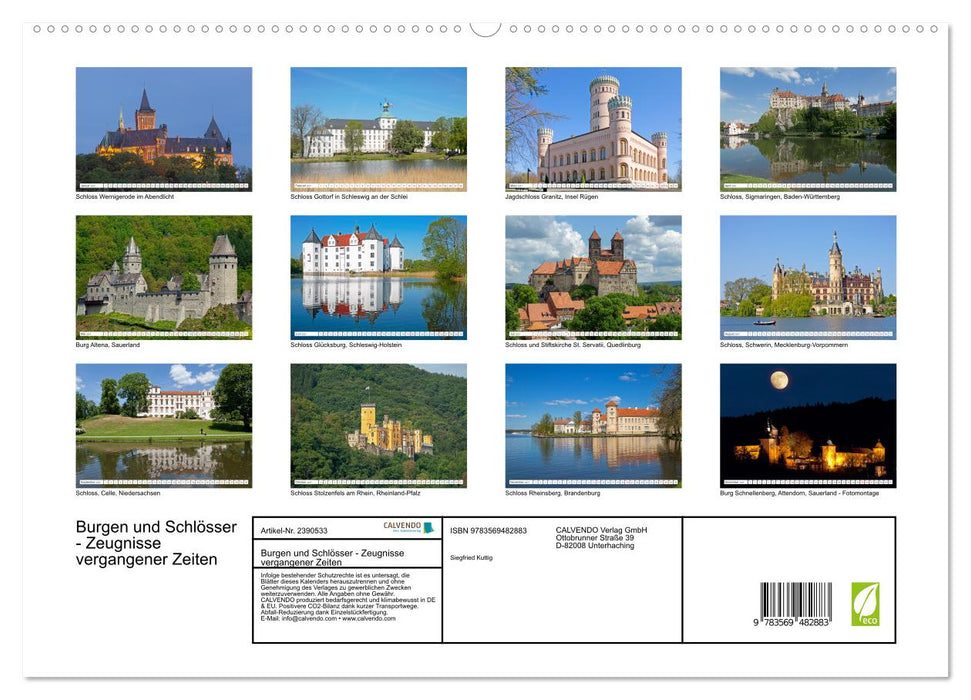 Burgen und Schlösser - Zeugnisse vergangener Zeiten (CALVENDO Wandkalender 2027)