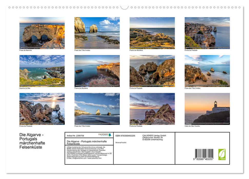 Die Algarve - Portugals märchenhafte Felsenküste (CALVENDO Premium Wandkalender 2027)