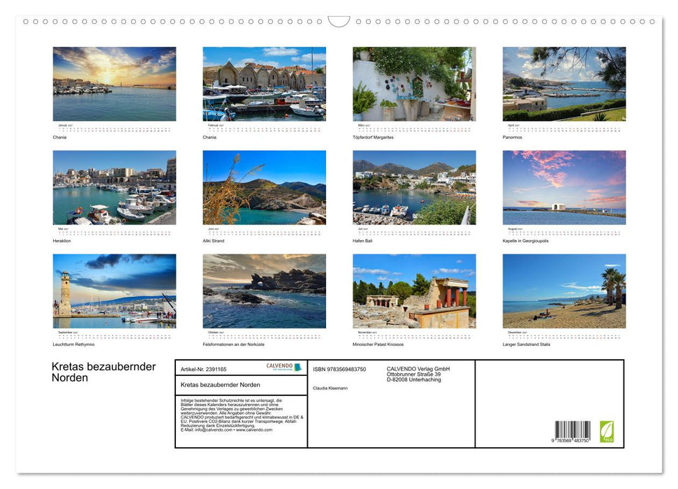 Kretas bezaubernder Norden (CALVENDO Wandkalender 2027)