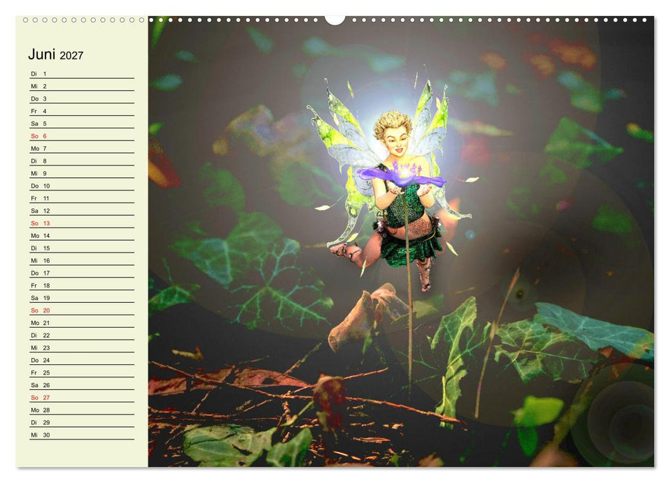 Wundersamer Elfenwald. Liebliche Naturgeister und Lichtgestalten (CALVENDO Wandkalender 2027)