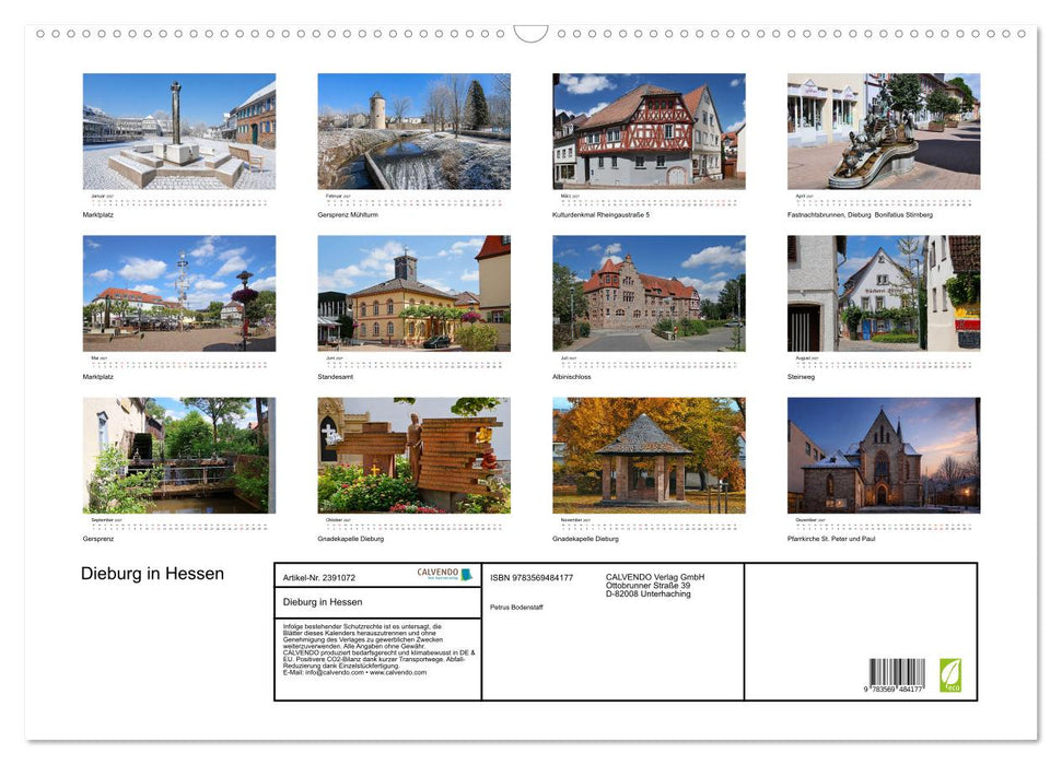 Dieburg in Hessen (CALVENDO Wandkalender 2027)