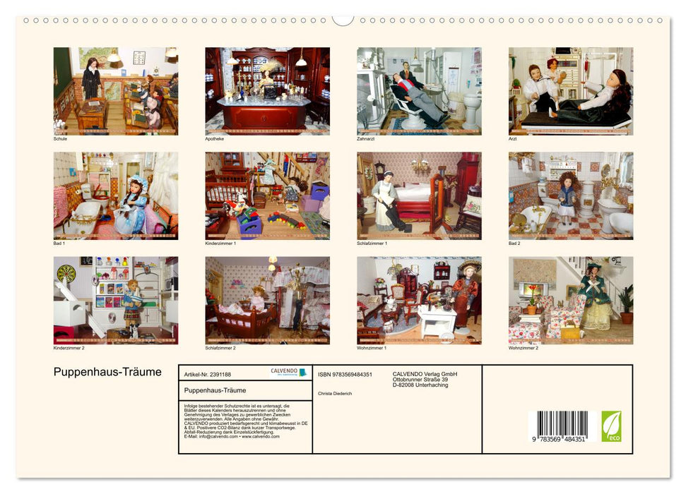 Puppenhaus-Träume (CALVENDO Premium Wandkalender 2027)