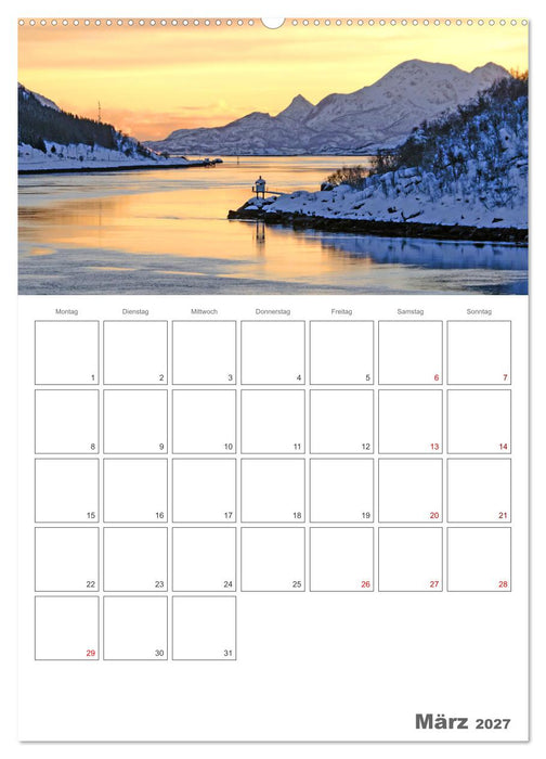 Die Küste Norwegens - Terminplaner (CALVENDO Wandkalender 2027)