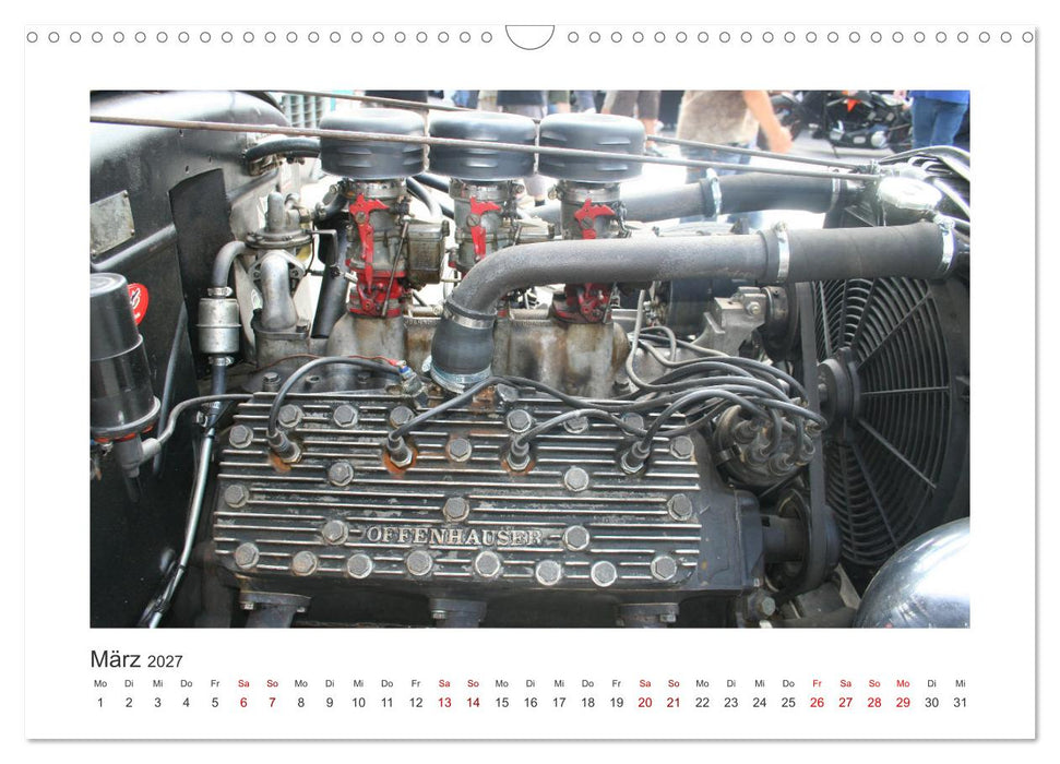 Ford Flathead V8 Motoren (CALVENDO Wandkalender 2027)
