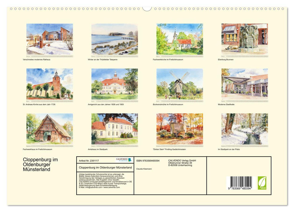 Cloppenburg im Oldenburger Münsterland (CALVENDO Premium Wandkalender 2027)