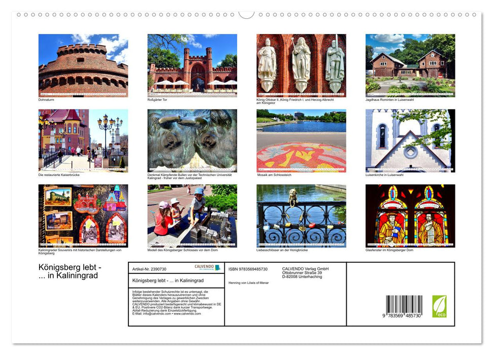 Königsberg lebt -... in Kaliningrad (CALVENDO Premium Wandkalender 2027)