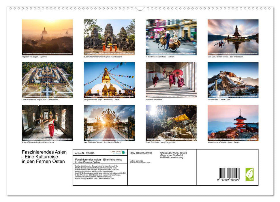 Faszinierendes Asien - Eine Kulturreise in den Fernen Osten (CALVENDO Premium Wandkalender 2027)