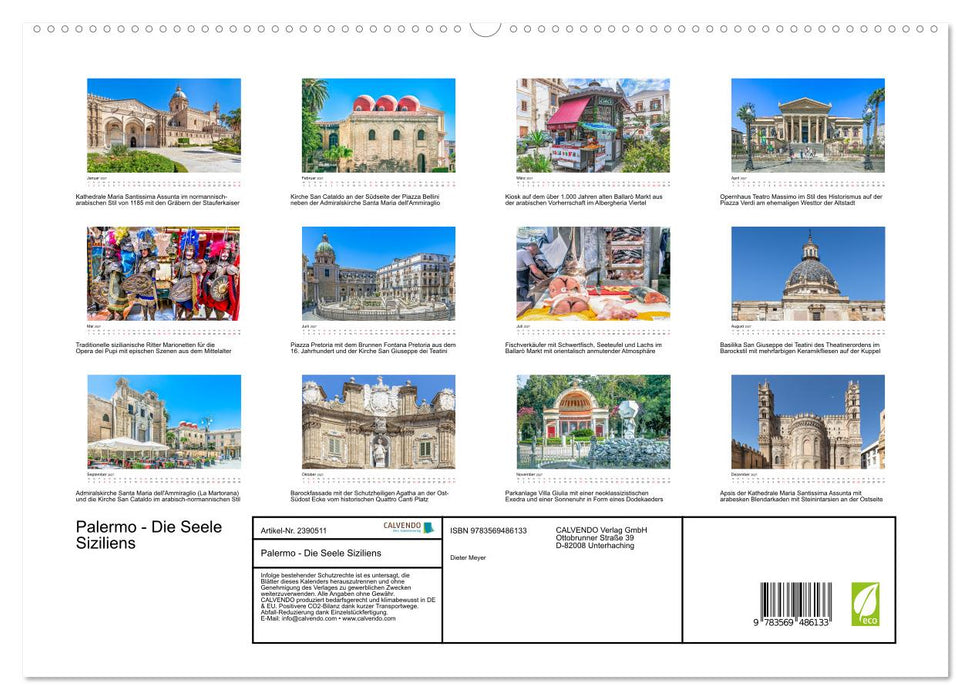 Palermo - Die Seele Siziliens (CALVENDO Wandkalender 2027)
