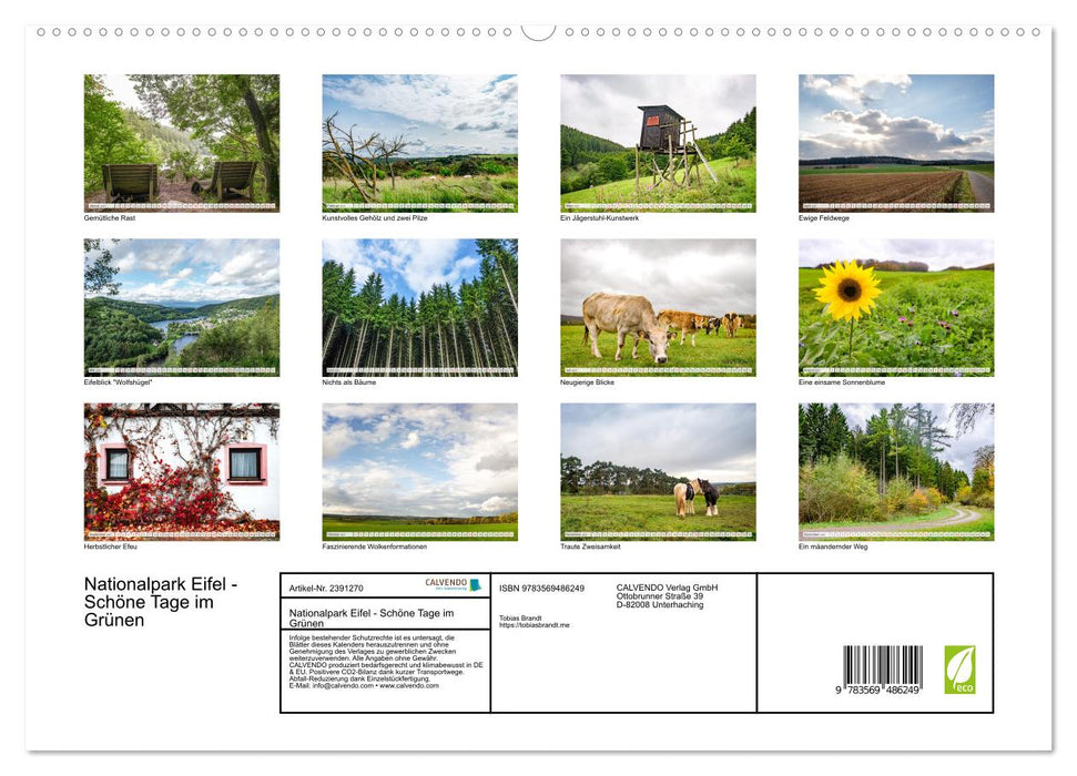 Nationalpark Eifel - Schöne Tage im Grünen (CALVENDO Premium Wandkalender 2027)