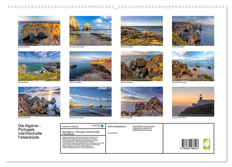 Die Algarve - Portugals märchenhafte Felsenküste (CALVENDO Wandkalender 2027)