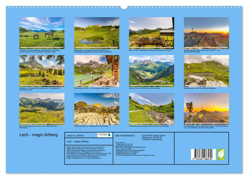 Lech - magic Arlberg (CALVENDO Premium Wandkalender 2027)