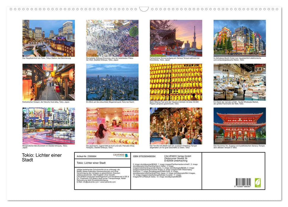 Tokio: Lichter einer Stadt (CALVENDO Wandkalender 2027)