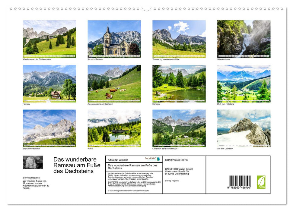 Das wunderbare Ramsau am Fuße des Dachsteins (CALVENDO Premium Wandkalender 2027)