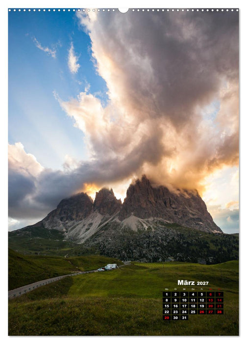 Dolomiten - Reise um die bleichen Berge zu entdecken (CALVENDO Wandkalender 2027)