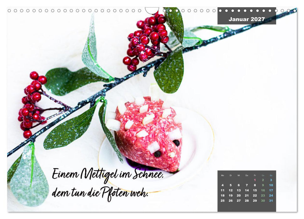 Mettkalender - Mettigel Edition (CALVENDO Wandkalender 2027)