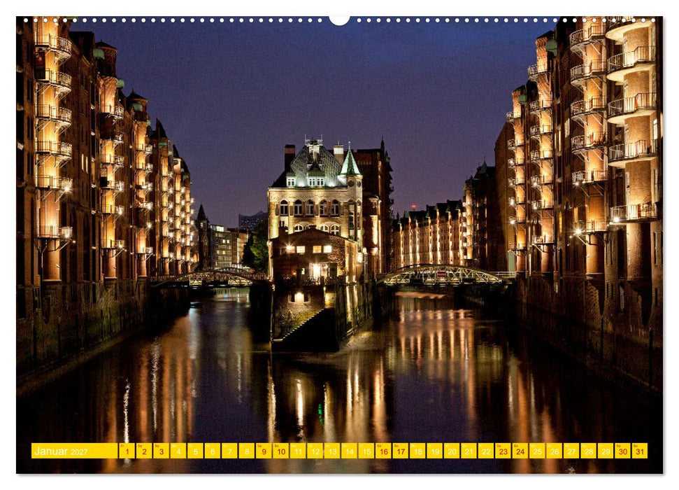 Hamburg - Perle an der Elbe (CALVENDO Premium Wandkalender 2027)