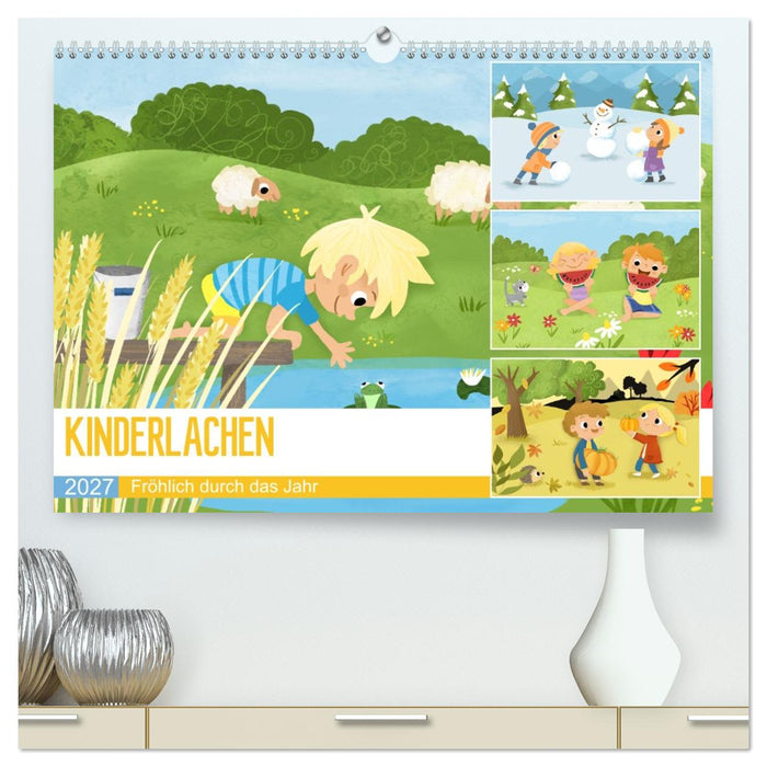 KINDERLACHEN - Fröhlich durch das Jahr - Ein Kinderkalender (CALVENDO Premium Wandkalender 2027)