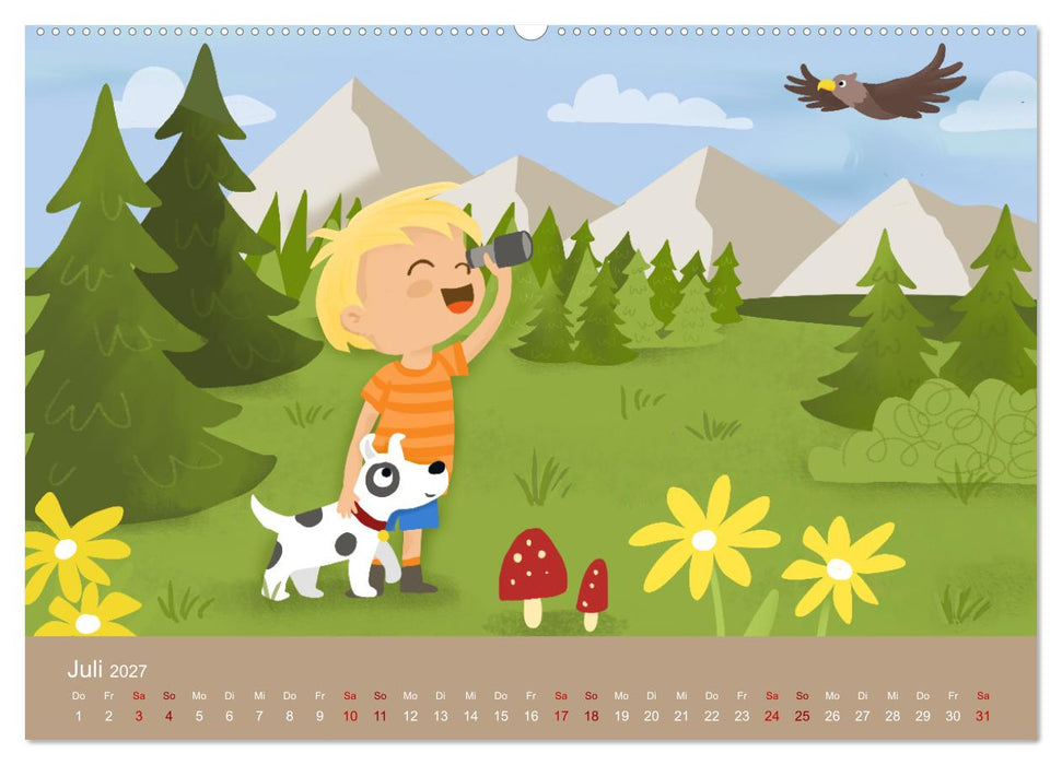 KINDERLACHEN - Fröhlich durch das Jahr - Ein Kinderkalender (CALVENDO Premium Wandkalender 2027)