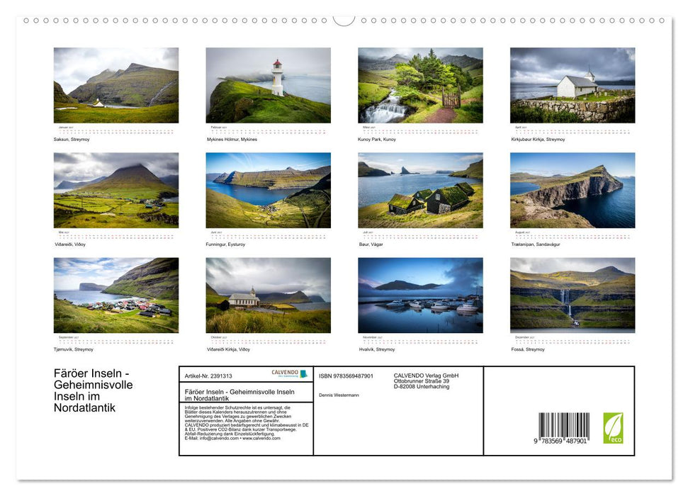 Färöer Inseln - Geheimnisvolle Inseln im Nordatlantik (CALVENDO Premium Wandkalender 2027)