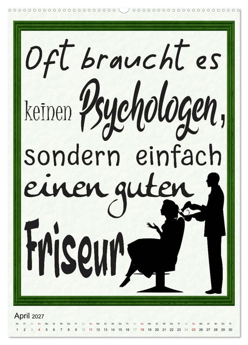 Friseur-Sprüche (CALVENDO Premium Wandkalender 2027)