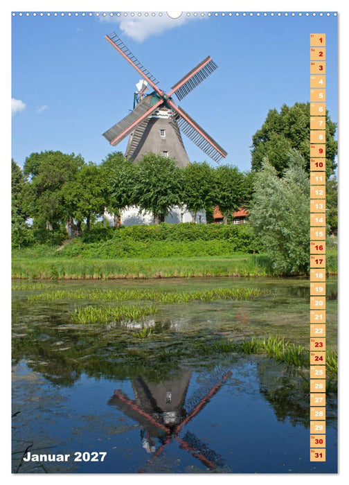 Deutschlands historische Windmühlen (CALVENDO Premium Wandkalender 2027)