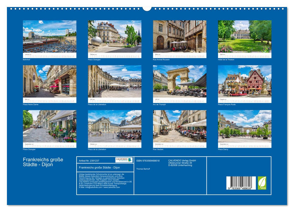 Frankreichs große Städte - Dijon (CALVENDO Wandkalender 2027)