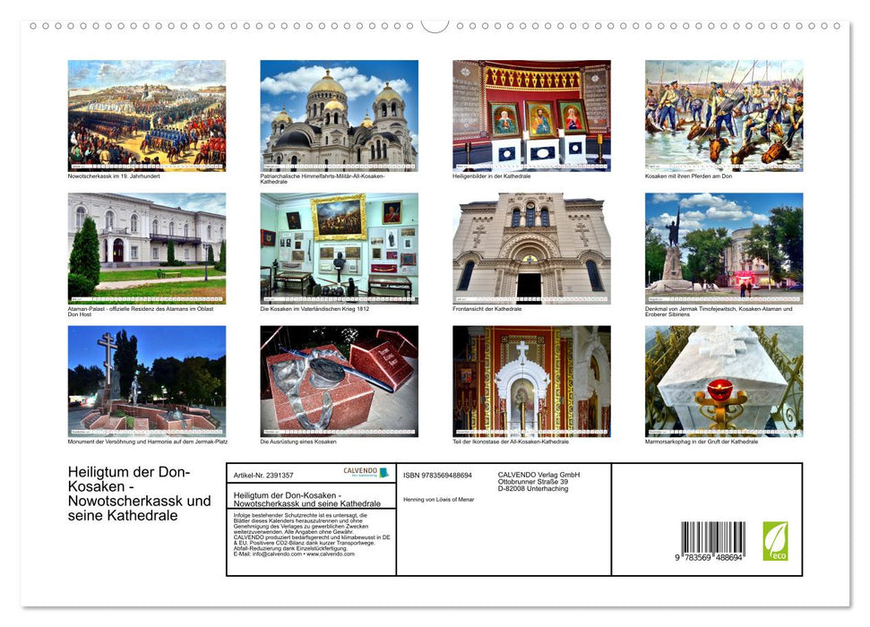 Heiligtum der Don-Kosaken - Nowotscherkassk und seine Kathedrale (CALVENDO Premium Wandkalender 2027)