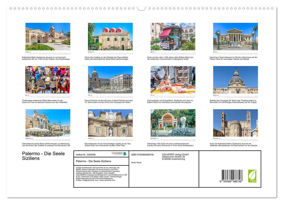 Palermo - Die Seele Siziliens (CALVENDO Premium Wandkalender 2027)