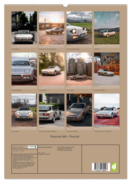 Porsche 944 - Fine Art (CALVENDO Premium Wandkalender 2027)