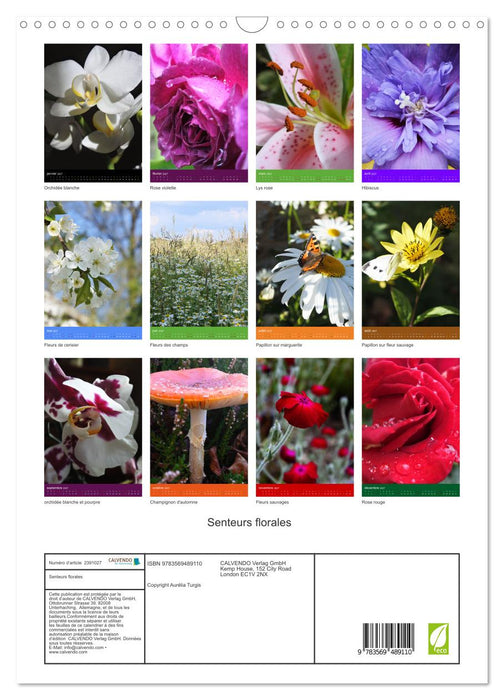 Senteurs florales (CALVENDO Calendrier mensuel 2027)