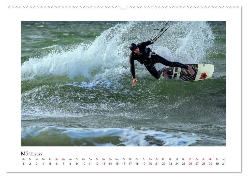 Faszination Wassersport - Windsurfen und Kitesurfen an Nord- und Ostsee (CALVENDO Wandkalender 2027)